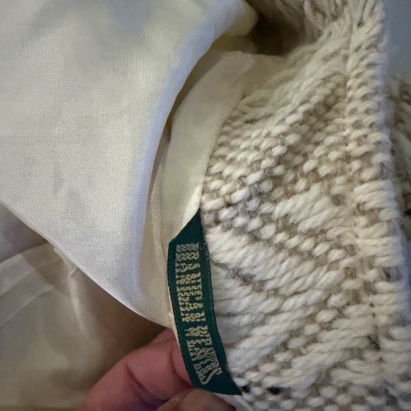 Branigan Weavers Irish wool tweed sweater coat & scarf 49” long knit coat - Picture 8 of 11